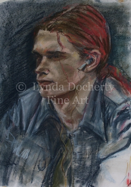 'Young Man' - pastel portrait from life.